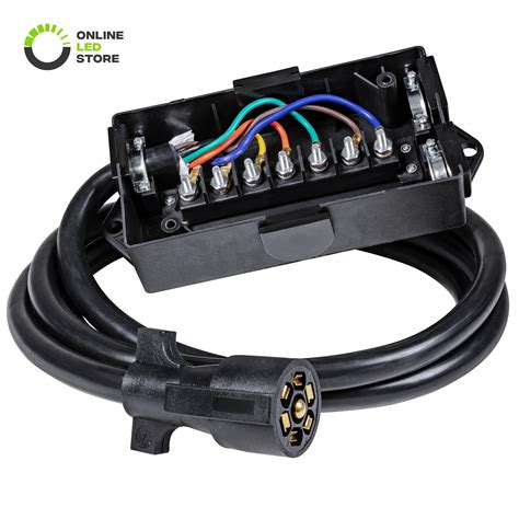 7 way trailer plug junction box|7 wire trailer terminal block.